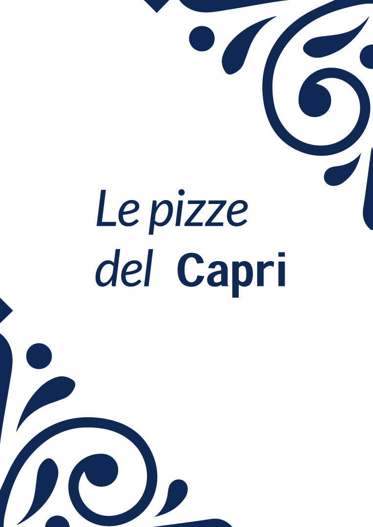 menu pizza